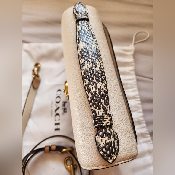 Coach Cassie Crossbody In Colorblock With Snakeskin Detail - Picture 2 of 16